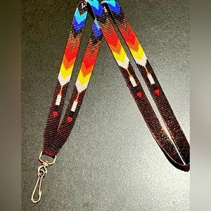 Handmade Native American beaded lanyard